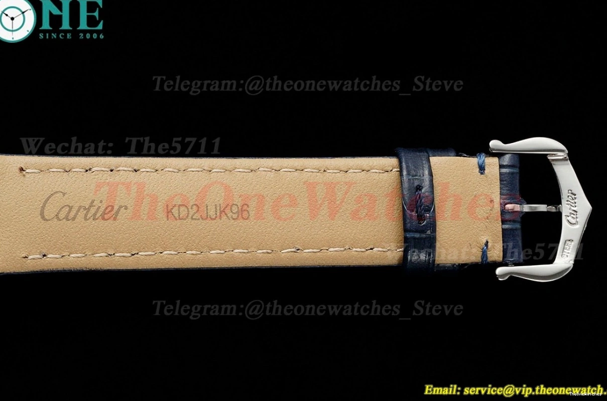 Silver Dumont Santos RG Blue AF Dial Quartz LE 1222